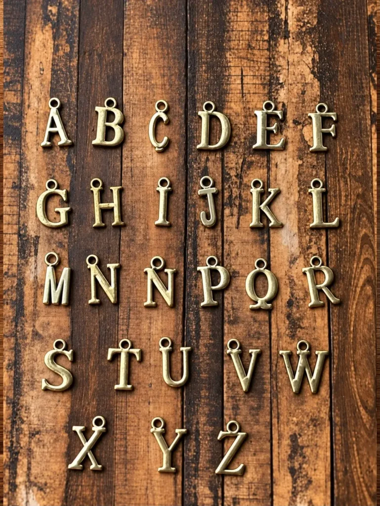 Catálogo de dijes: Letras
