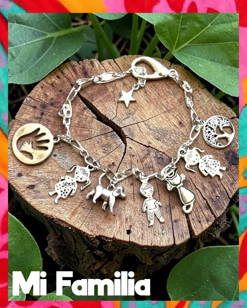 Pulsera Mi Familia · Cadena con dijes